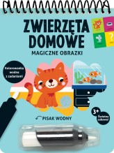 Okładka produktu Deborah van de Leijgraaf (ilustr.) - Magiczne obrazki. Zwierzęta domowe. Kolorowanka wodna z zadaniami