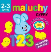 Okładka produktu Irma Pikiene - Maluchy. Cyfry z naklejkami. Akademia malucha 2-3 lata