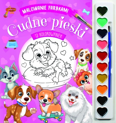 Malowanie farbkami. Cudne pieski