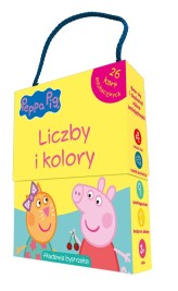 Okładka produktu Monika Kiersnowska - Świnka Peppa. Liczby i kolory. Karty edukacyjne w pudełku z rączką