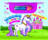 Okładka produktu praca zbiorowa - Jednorożce. Wodne kolorowanki. Magiczny pisak