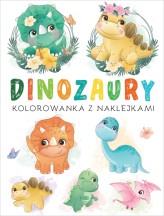 Okładka produktu praca zbiorowa - Dinozaury. Kolorowanka z naklejkami