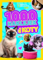Okładka produktu Ewa Zagawa (tłum.), praca zbiorowa - 1000 naklejek. Koty. National Geographic Kids