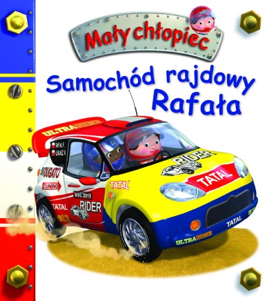 Samochód rajdowy Rafała. Mały chłopiec