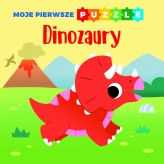 Okładka produktu Monika Tomaszewska (tłum.), Emma Martinez (ilustr.), praca zbiorowa - Moje pierwsze puzzle. Dinozaury