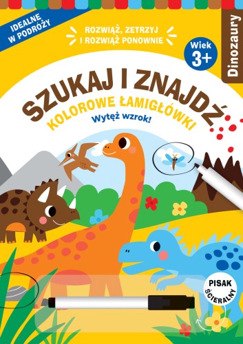 [OUTLET] Szukaj i znajdź. Kolorowe łamigłówki. Dinozaury