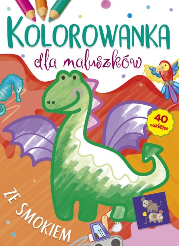 Kolorowanka dla maluszków ze smokiem