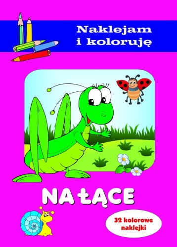 Na łące. Naklejam i koloruję