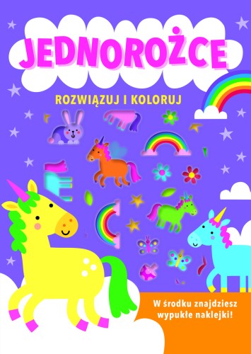 Rozwiązuj i koloruj. Jednorożce