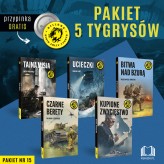 Okładka produktu praca zbiorowa - PAKIET Żółte Tygrysy z przypinką (Tajna misja, Ucieczki, Bitwa o Bzurę, Czarne berety. Kupione zwycięstwo)