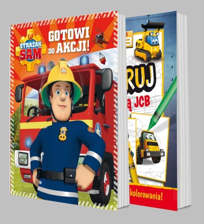 Pakiet: Strażak Sam. Gotowi do akcji / My First JCB. Koloruj z drużyną