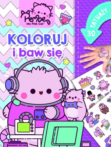 Koloruj i baw się. 30 tatuaży. Pembe