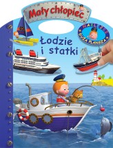 Okładka produktu praca zbiorowa - Łodzie i statki. Naklejki – Duża plansza. Mały chłopiec